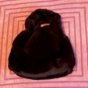 SHEIN Furry Black Handbag